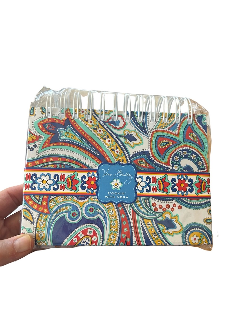 New Vera Bradley Cookin’ With Vera Spiral Notebook Recipe Cards Marina Paisley